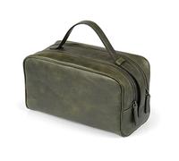 Londo Two Compartment Genuine Leather Travel Bag - Unisex (Green)