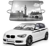London 1 Windproof Car Windshield Snow Cover Anti-Theft Door Flaps UV Resistant Waterproof Wiper Protector for All Vehicles