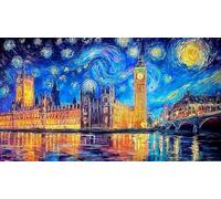 London 1000 Pieces Jigsaw Puzzles for Adults Challenging Game Jigsaw Puzzle Home Decoration for Men Women Elders Seniors 75x50cm/1000pcs