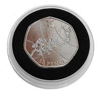 London 2012 Basketball Brilliant Uncirculated 50p Sports Coin protected in a clear acrylic coin Airtile capsule Holder