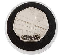 London 2012 Tennis Brilliant Uncirculated 50p Sports Coin protected in a clear acrylic coin Airtile capsule Holder
