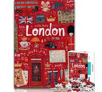 London Adult Jigsaw Puzzles 1000 Pieces,Staycation Kill Time Every Piece Is Unique - Challenging Family Fun Game 50x75cm