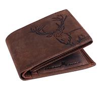 LONDON ALLEY ELK Wallet, VINTAGE BROWN, 19mm x 114mm x 95mm, Vintage