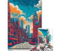 London And Paris Cityscapes Jigsaw Puzzles for Teenagers 1000 Pieces,Educational Games Home Decoration Deal As Gifts for The Whole Family (38x26cm)