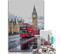 London And Paris Cityscapes JigsawPuzzle 1000 Pieces for Adults,Challenging To Complete But Fun And Humorous with Matching Poster And Trivia Sheet (50x75cm)