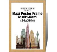 London Art 61x91.5cm Maxi Poster Picture Frames-Photo Frame For Wall Décor-Jigsaw Puzzle-Art Project-Certificates-24x36in Large Picture Frame-Perspex Front-MDF Wooden Frames (Oak)