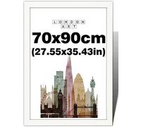 London Art 70x90cm Large White Picture Frames-Maxi Poster & Photo Frames With HD Perspex-Solid MDF Wood-Perfect For Gallery Wall Art-Home & Office Décor(White) (70x90cm (27.55x35.43in))