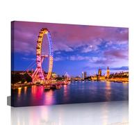 London at Twilight Canvas Wall Art Big Ben and Houses of Parliament