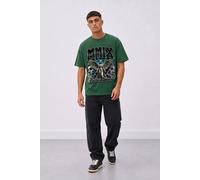 LONDON ATTITUDE Men's Angel Printed Oversized Heavyweight T-Shirt in Green | Size: 2XL LONDON ATTITUDE Green 2XL
