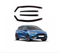 London Auto Style Wind-Sun-Rain Deflector Compatible with FORD FIESTA MK8 2017 Onwards 5 Doors 4 Pieces In Channel Fitment Dark Tinted