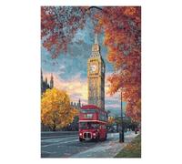 London Autumn Scene with Big Ben-1 Vivid Jigsaw Puzzle for Adults, 1000 PCS | A focused indoor hobby: a simple way to organise the image on weekends.