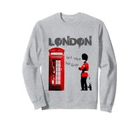 London Banksy God Save The Queen Sweatshirt, Adult Unisex, Heather Grey, Medium