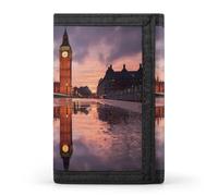 London Big Ben at Dawn Funny Trifold Wallet RFID Blocking Front Pocket Wallets with ID Window Gifts for Men Women