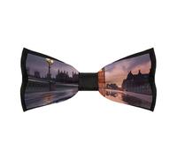 London Big Ben at Dawn Mens Classic Bow Ties Adjustable Length Printed Design Bowtie for Birthdays Valentine's Day Gifts