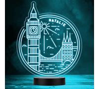 London Big Ben & Bridge UK Led Lamp Personalised Gift Night Light | Personalised Gift For Home, Lamp Room Décor | Kids & Adults Night Lights With Name | Personalised Gift For Bedroom |