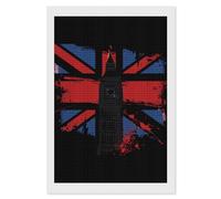 London Big Ben British Union Jack Flag Diamond Painting Kits for Adults Full Square Drill Diamond Art 8"x12"