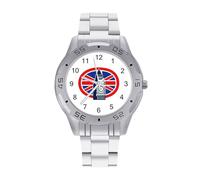 London Big Ben British Union Jack Flag Fashion Business Men's Watches With Stainless Steel Quartz Watch For Women