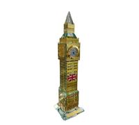 London Big Ben Crystal Clock Table Shelf Showpiece Tabletop Gold