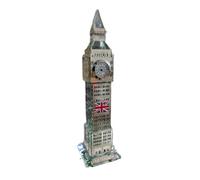 London Big Ben Crystal Clock Table Shelf Showpiece Tabletop Silver