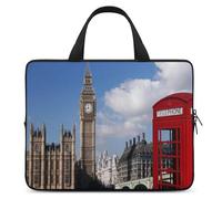 London Big Ben Laptop Case Thin Laptop Sleeve with Handle Portable Laptop Bag Water Resistant Computer Case Neoprene Computer Sleeve Bag for Men Women