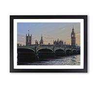 London Big Ben Parliament Framed Wall Art Print A2 Black