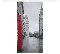 London Big Ben Phone Box Bathroom Shower Curtain Waterproof Bath Liner with Hooks And Grommets Home Decor