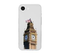 London Big Ben Printed Phone Case Compatible with iPhone 16 Series TPU Anti-fingerprint Protective Cover for Women Men