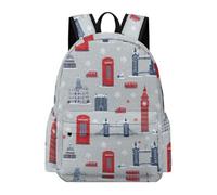 London Big Ben Tower Bridge Cute Daypack Backpack for Men Women