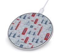 London Big Ben Tower Bridge Funny Charger Pad with USB Cable | 10W Max Fast Charging Stand Fit for Most Cell Phone (No AC Adapter)