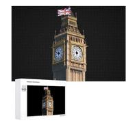 London Big Ben Wooden Puzzle Letter on Back Adults Difficult Jigsaw Puzzles for Home Decor Birthday Gift
