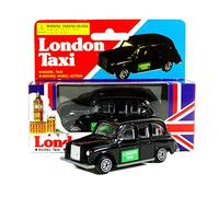 London Black Taxi Model Made of Die Cast Metal and Plastic Parts with Moving Wheel Action