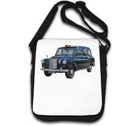 London Black Taxi Travel Shoulder Bag White