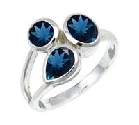 London Blue Topaz Stone Silver Plated Ring Women Jewelry C1152AT_P 1/2