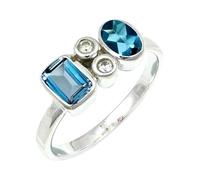 London Blue Topaz Stone Silver Plated Ring Women Jewelry C1152AT_P 1/2