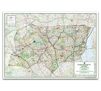 London Borough Map - Haringey - Size A0-84.1 x 118.9cm - Paper Laminated