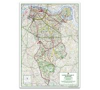London Borough Map - Southwark - Size A0-84.1 x 118.9cm - Paper Laminated