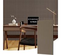 London Boutique 10PCS 120×60cm Wood Slat Acoustic Wall Panels Sound Absorbing Panels in Light Oak London Boutique Light Oak