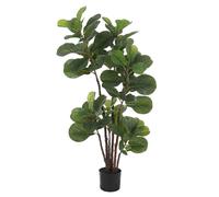 London Boutique 120cm Artificial Fiddle Leaf Fig Tree 4FT Faux Ficus Lyrata 72 Leaves in Green London Boutique Green