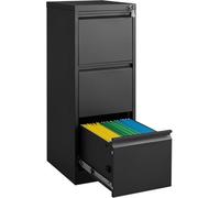 London Boutique 3 Drawer File Cabinet With Lock, Vertical Metal Document Cabinet Organizer