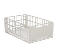 London Boutique 43X30X18Cm Pull Out Cabinet Organiser, Foldable Steel No Drill Cupboard Storage, Under Sink Organiser, White
