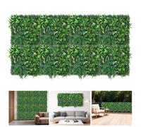 London Boutique 8 Pack Artificial Green Wall Panels 50 X 50 Cm Faux Greenery Privacy Screen For Garden Home