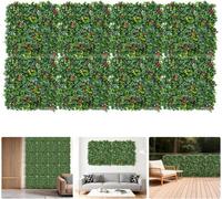 London Boutique 8 Pack Artificial Hedge Panels, 50X50Cm Trellis Panel, Garden Privacy Screen, Fence Screening