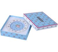 London Boutique Cake Plate Set 4 Porcelain Fine China Wide Rimmed Shabby Chic (Rose Blue)