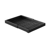 London Boutique Pull Out Cabinet Organiser, Expandable 43.5-68 Cm, Sliding Kitchen Storage Shelf, Adhesive Mount Drawer, Black