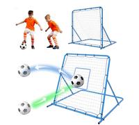 London Boutique Soccer Rebounder Net, Adjustable 2-in-1 Football Goal