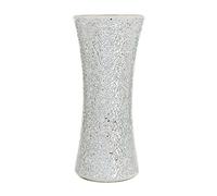 London Boutique Vase Cylinder Handmade Mosaic Glitter Vase Decorative Sparkled Glass gift present (Cylinder Silver)