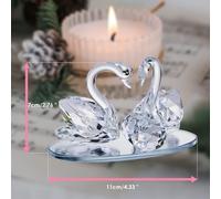 London Boutique Wedding for Couple Crystal Swan Glass Ornaments