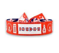 London Bracelet | London Union Jack, Big Ben & Red Cabin Design | Souvenir UK | Adjustable British Souvenir, Standart, n/d, n/d