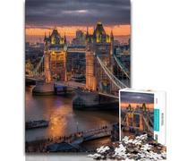 London Bridge 1000 Pieces Jigsaw Puzzles for Adults And Teens,Toys Educational Games Stress Relieving Suitable for Desktop Decoration (38x26cm)
