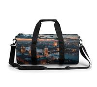 London Bridge Big Ben Gym Bag Lightweight Carry On Duffel Bag Athletic Sports Travel Bag Weekender Bag for Men Women